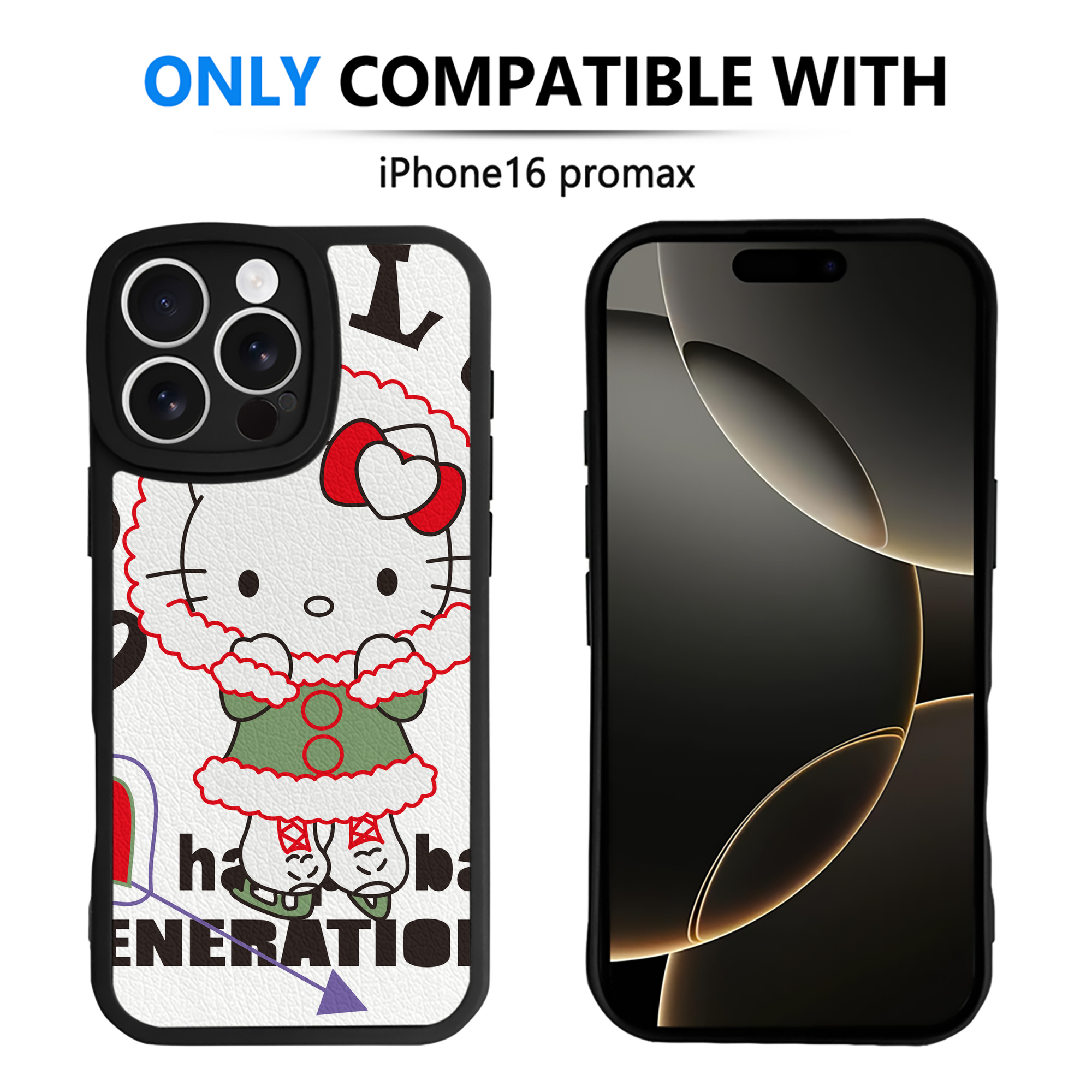 （画像用） Hello Kitty ハローキティ 【iPhone 16シリーズ対応】シリコンスマホケース（レザー調） 材質：シリコン